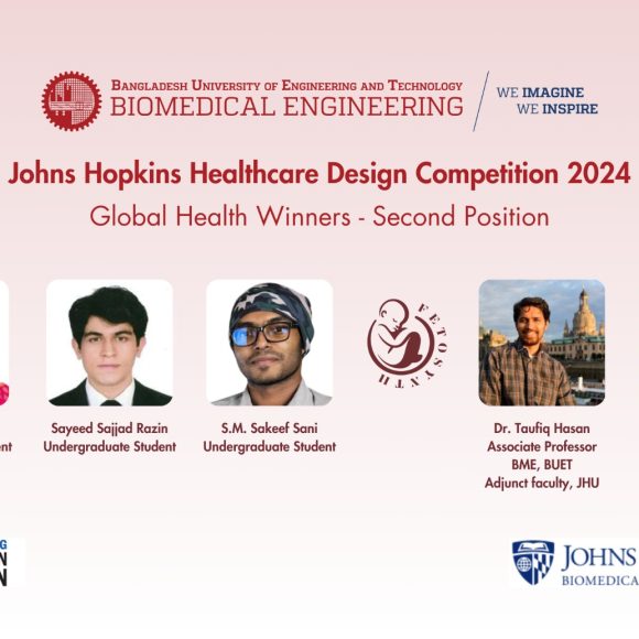 Congratulations to our teams “DengueDrops” and “FetoSynth” for winning  the Johns Hopkins Healthcare Design Competition 2024
