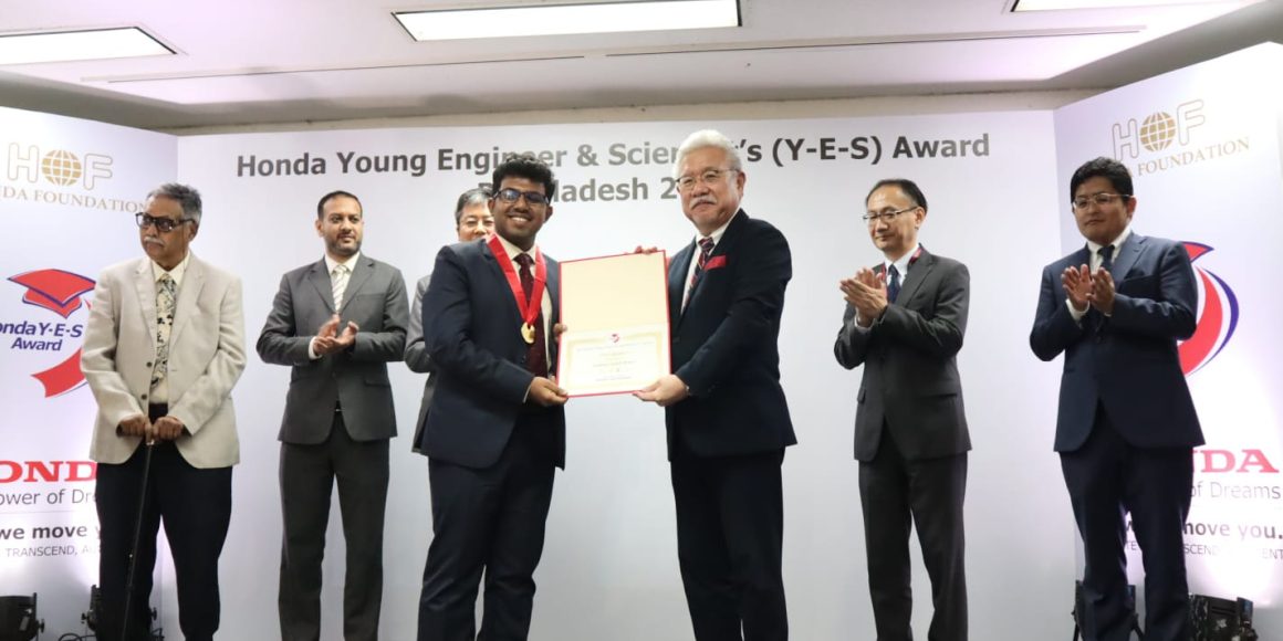 Congratulations to Sadman Sakib Himel: Winner of the HONDA Y-E-S Award Bangladesh 2024!