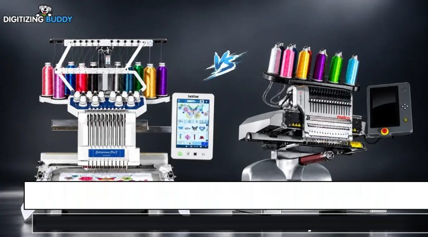 Melco and Brother embroidery machine comparison